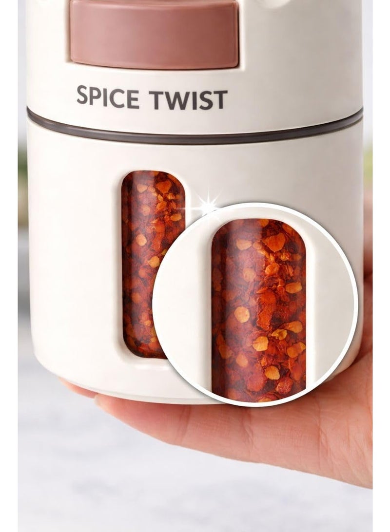 طقم برطمانات توابل مغناطيسية جداري من الفولاذ المقاوم للصدأ منظم تخزين المطبخ-4 عبوات - Image 3